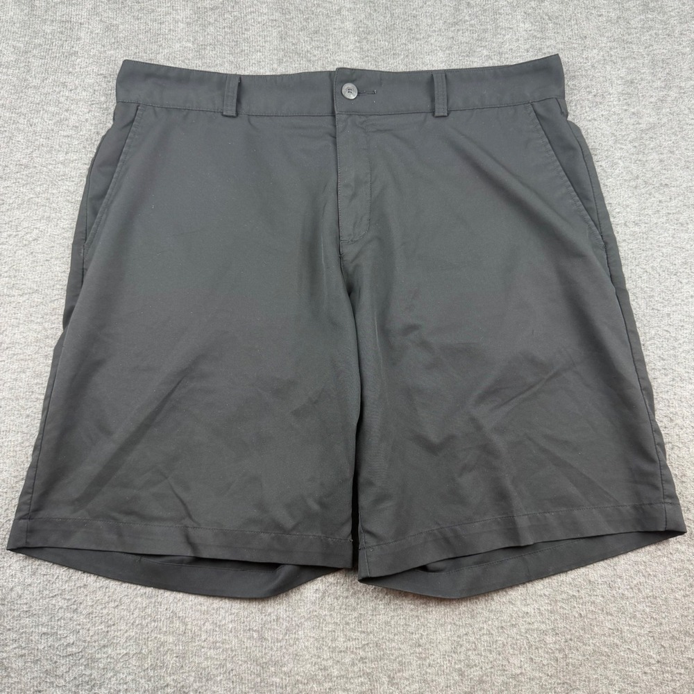 Adidas Golf Shorts‎ Men's 36 Black Climalite Flat Front Performance Athletic